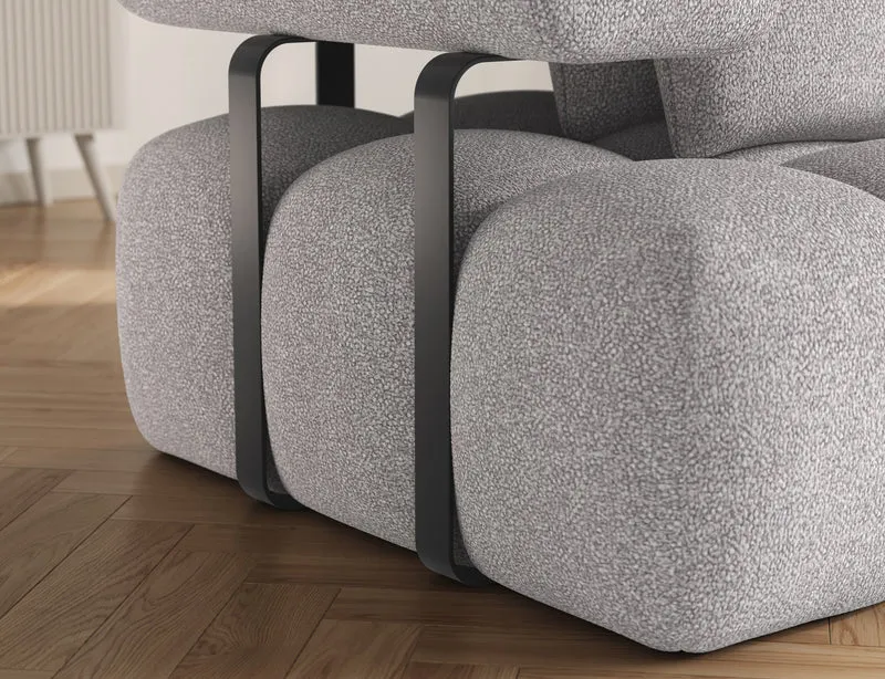 Canapé d'angle convertible design DUROC avec extension électrique