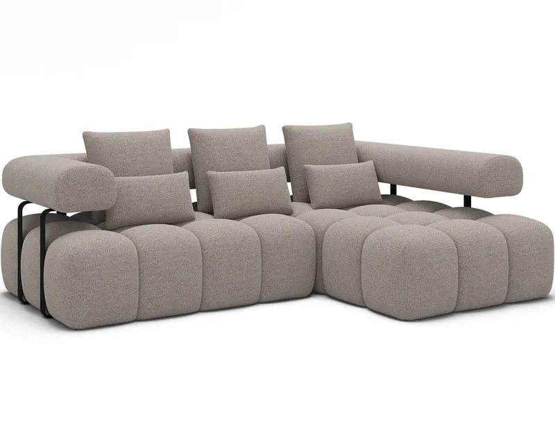 Canapé d'angle convertible design DUROC avec extension électrique