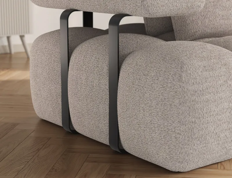 Canapé d'angle convertible design DUROC avec extension électrique