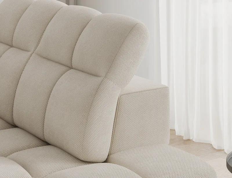 Canapé d'angle convertible design VANEAU avec coffre de rangement