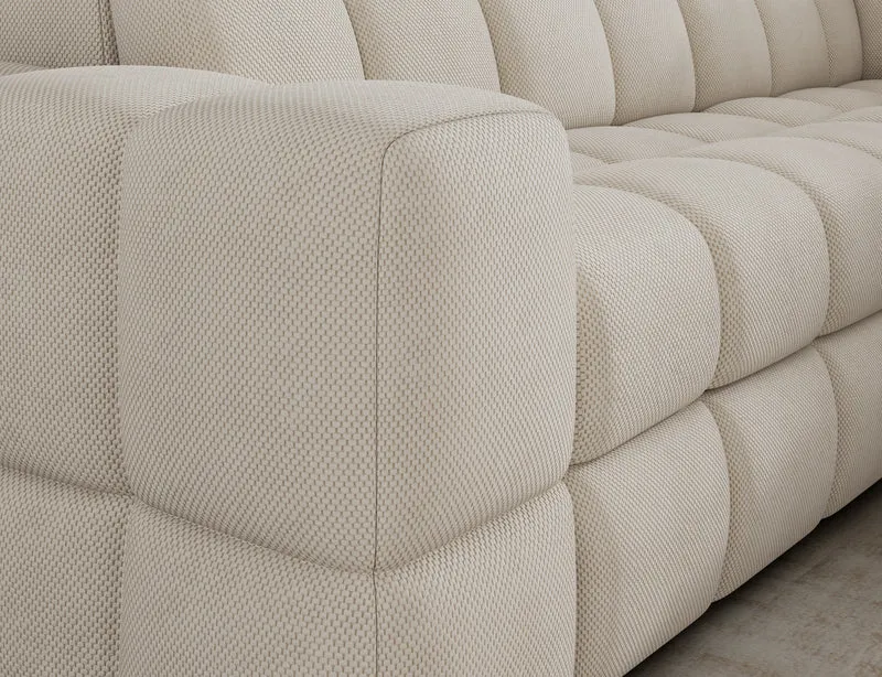 Canapé d'angle convertible design VANEAU avec coffre de rangement