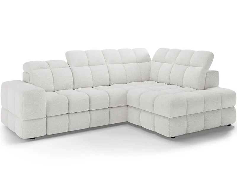 Canapé d'angle convertible design VANEAU avec coffre de rangement