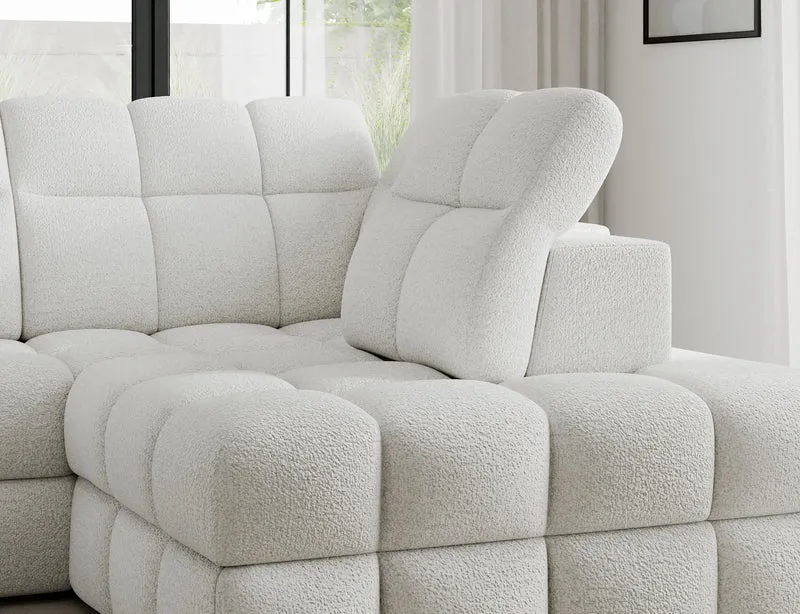 Canapé d'angle convertible design VANEAU avec coffre de rangement