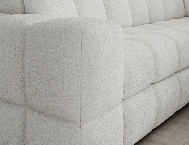 Canapé d'angle convertible design VANEAU avec coffre de rangement