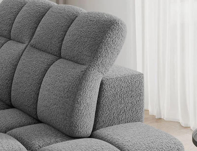 Canapé d'angle convertible design VANEAU avec coffre de rangement
