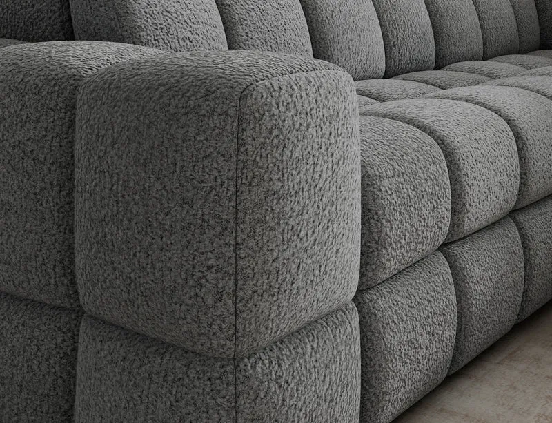Canapé d'angle convertible design VANEAU avec coffre de rangement