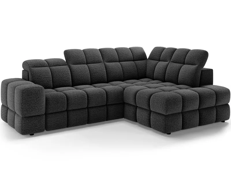 Canapé d'angle convertible design VANEAU avec coffre de rangement