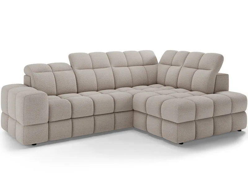 Canapé d'angle convertible design VANEAU avec coffre de rangement