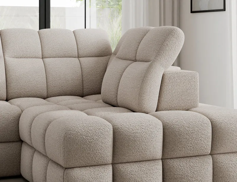 Canapé d'angle convertible design VANEAU avec coffre de rangement