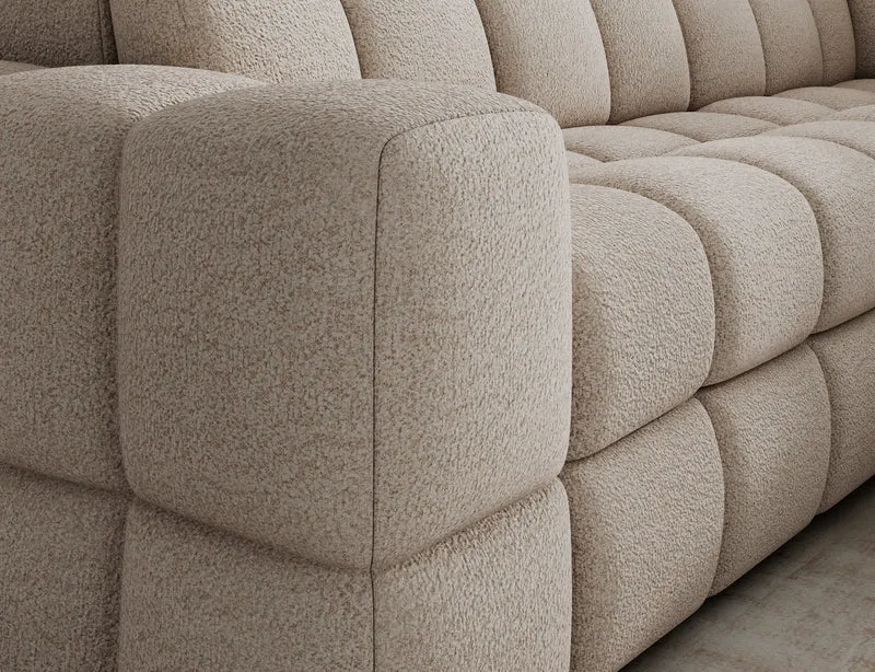 Canapé d'angle convertible design VANEAU avec coffre de rangement