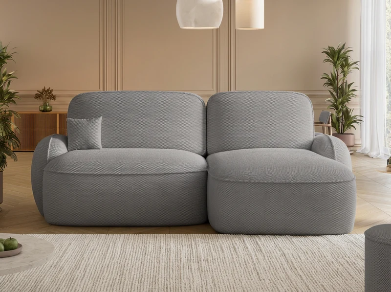 Canapé d'angle convertible design MIRABEAU avec coffre de rangement