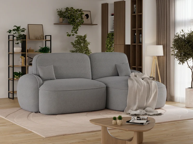 Canapé d'angle convertible design MIRABEAU avec coffre de rangement