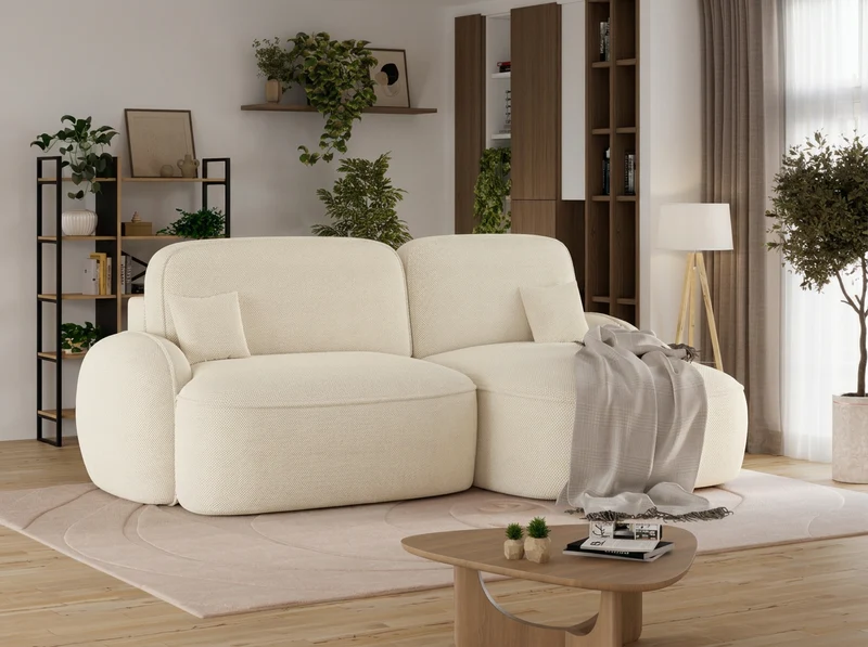 Canapé d'angle convertible design MIRABEAU avec coffre de rangement
