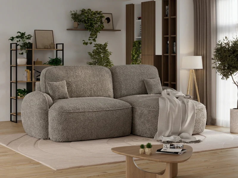 Canapé d'angle convertible design MIRABEAU avec coffre de rangement