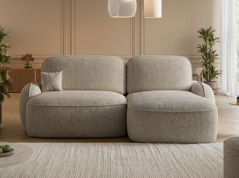 Canapé d'angle convertible design MIRABEAU avec coffre de rangement