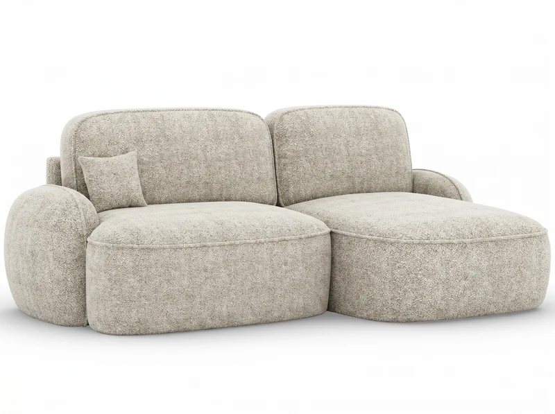 Canapé d'angle convertible design MIRABEAU avec coffre de rangement