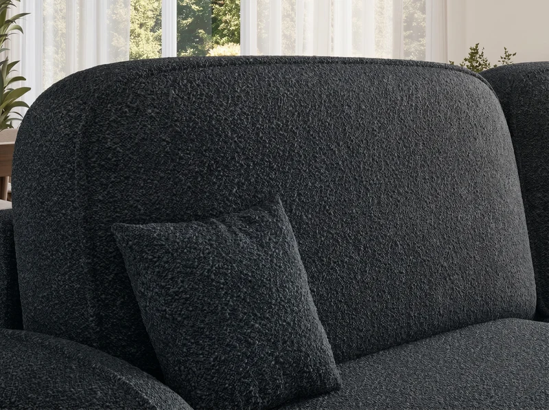 Canapé d'angle convertible design MIRABEAU avec coffre de rangement
