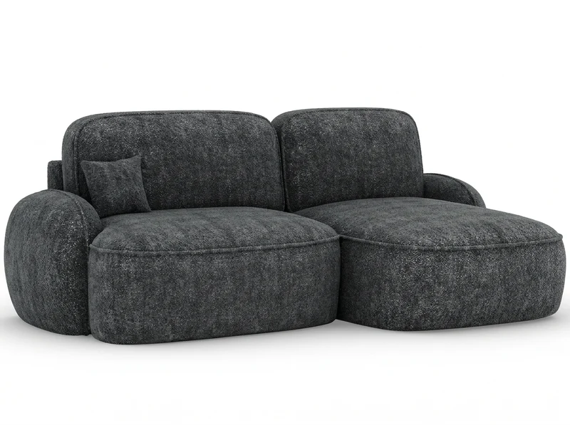 Canapé d'angle convertible design MIRABEAU avec coffre de rangement