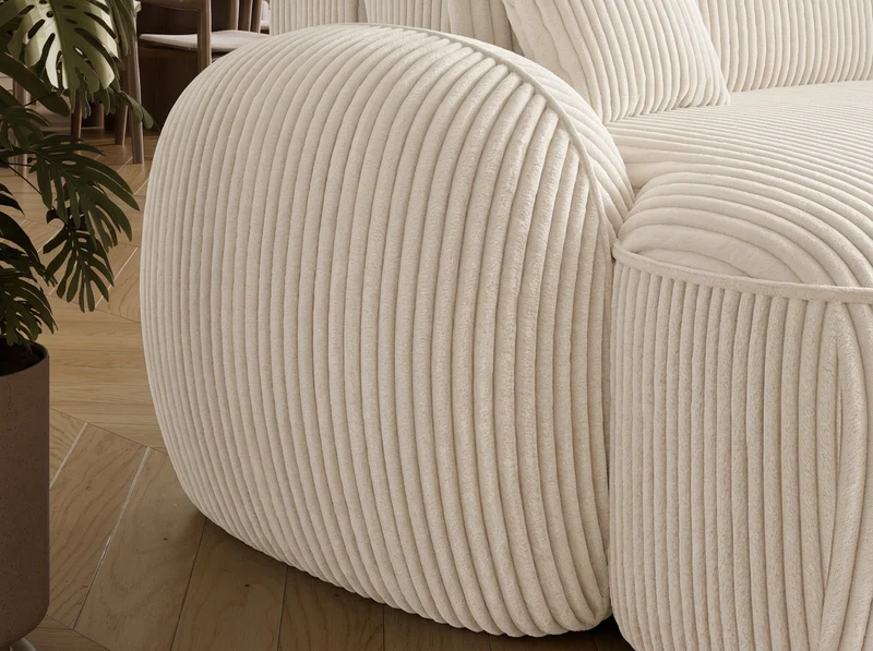 Canapé d'angle convertible design MIRABEAU avec coffre de rangement