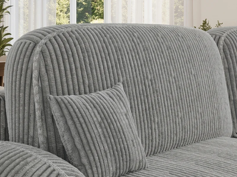 Canapé d'angle convertible design MIRABEAU avec coffre de rangement