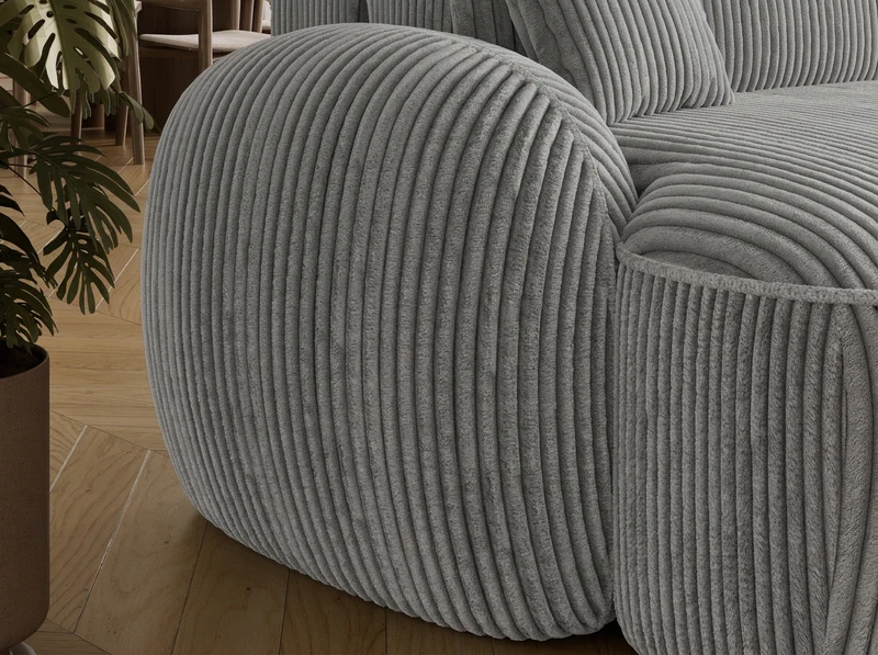 Canapé d'angle convertible design MIRABEAU avec coffre de rangement