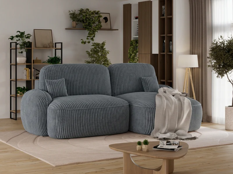 Canapé d'angle convertible design MIRABEAU avec coffre de rangement
