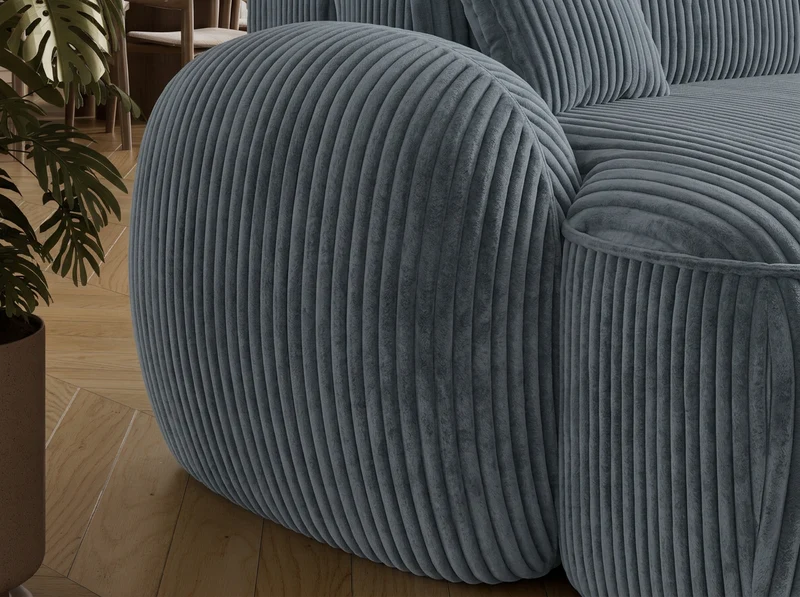 Canapé d'angle convertible design MIRABEAU avec coffre de rangement