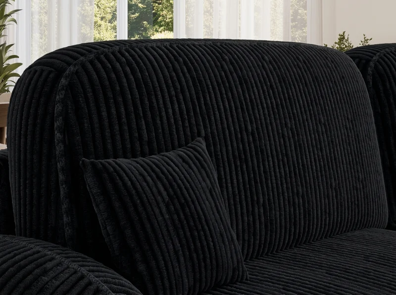 Canapé d'angle convertible design MIRABEAU avec coffre de rangement
