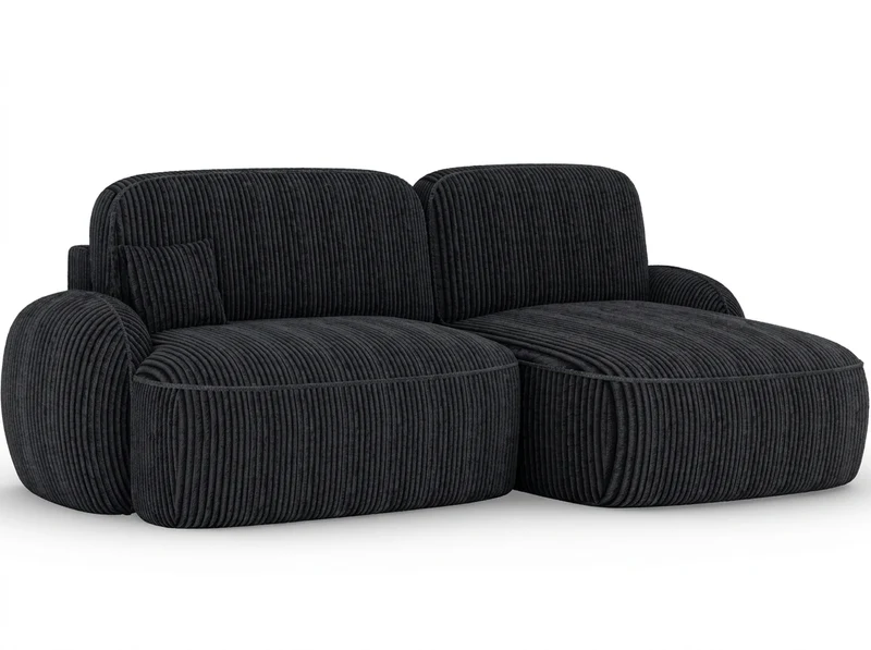Canapé d'angle convertible design MIRABEAU avec coffre de rangement