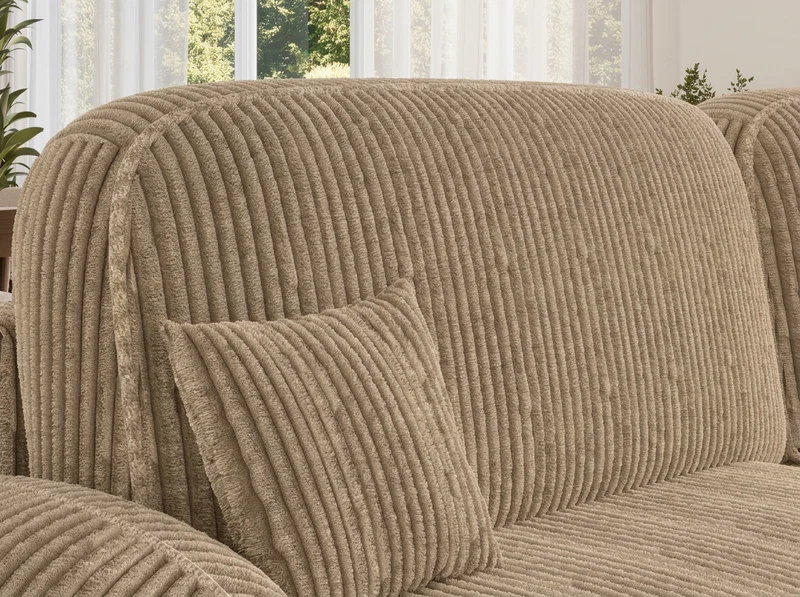 Canapé d'angle convertible design MIRABEAU avec coffre de rangement