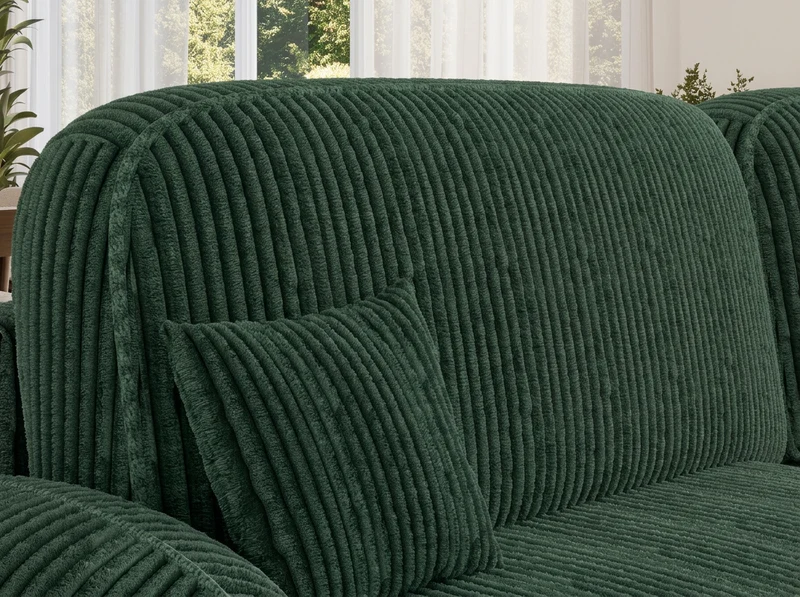 Canapé d'angle convertible design MIRABEAU avec coffre de rangement