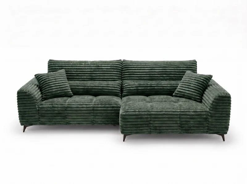 Canapé d’angle convertible design BATIGNOLLES avec coffre de rangement