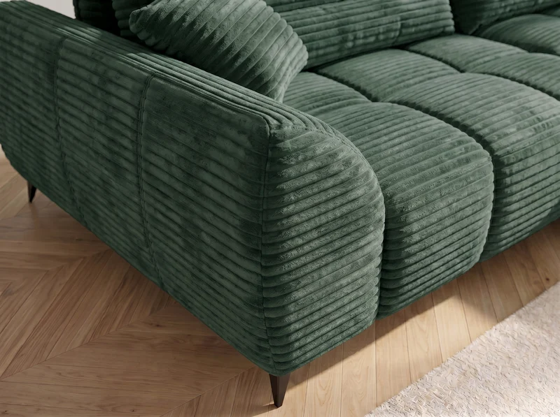 Canapé d’angle convertible design BATIGNOLLES avec coffre de rangement