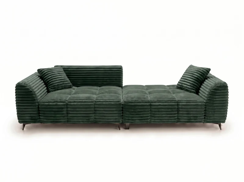 Canapé d’angle convertible design BATIGNOLLES avec coffre de rangement