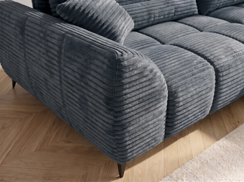 Canapé d’angle convertible design BATIGNOLLES avec coffre de rangement