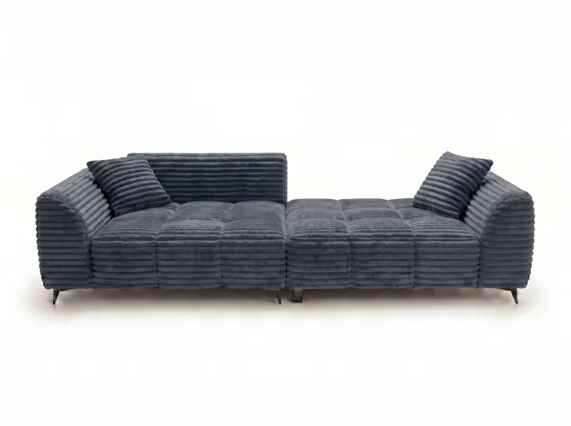 Canapé d’angle convertible design BATIGNOLLES avec coffre de rangement