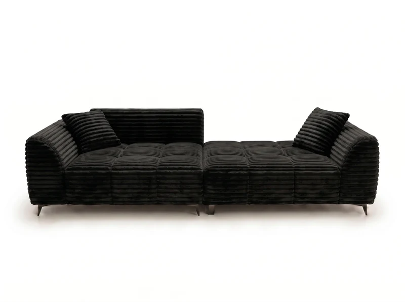 Canapé d’angle convertible design BATIGNOLLES avec coffre de rangement