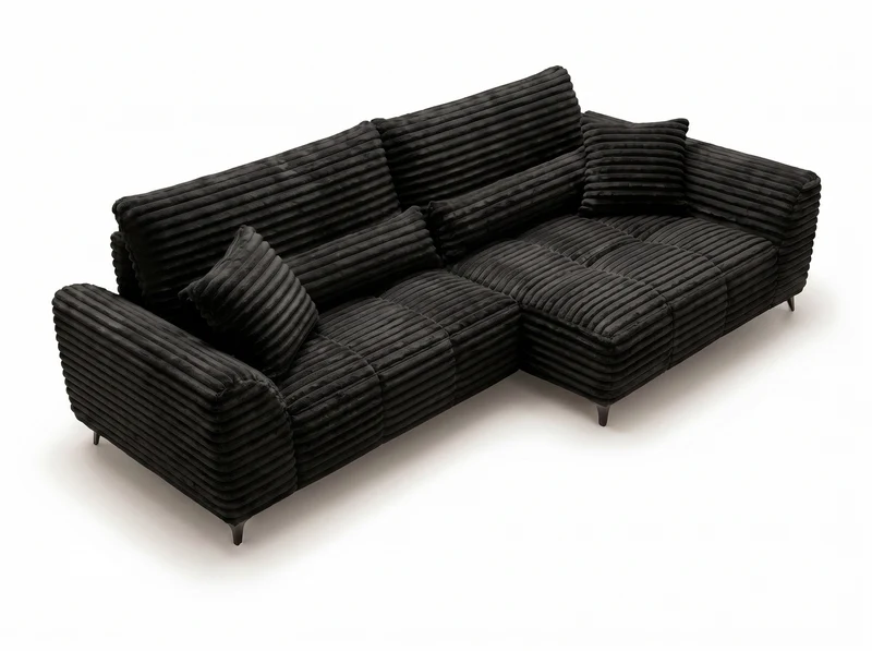 Canapé d’angle convertible design BATIGNOLLES avec coffre de rangement
