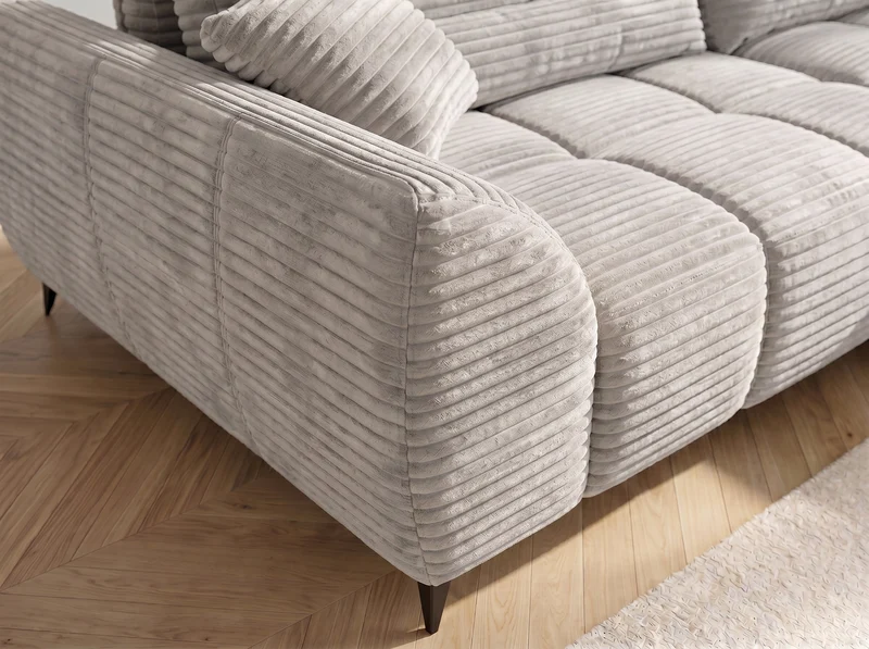 Canapé d’angle convertible design BATIGNOLLES avec coffre de rangement
