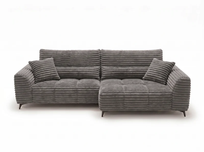 Canapé d’angle convertible design BATIGNOLLES avec coffre de rangement