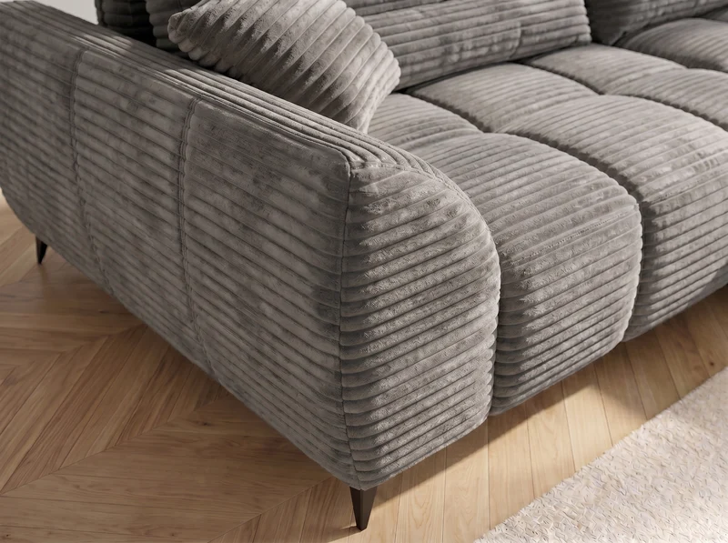 Canapé d’angle convertible design BATIGNOLLES avec coffre de rangement