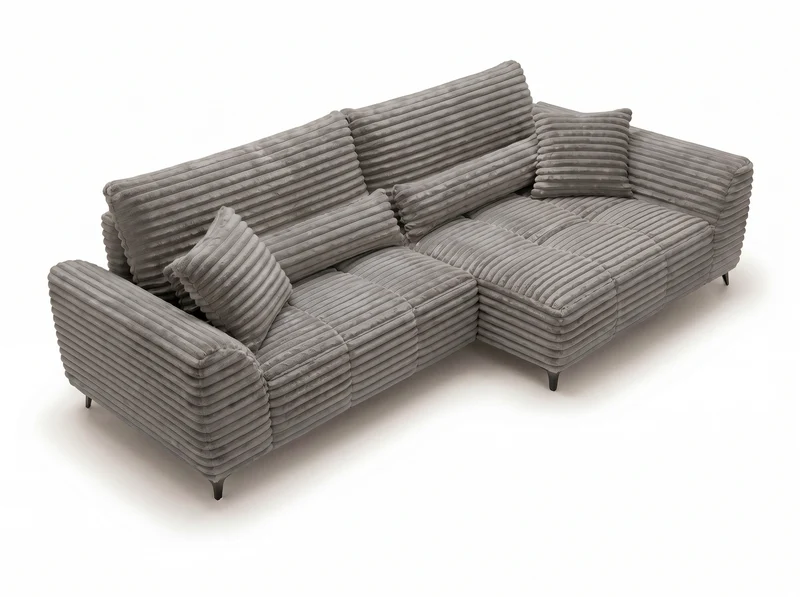 Canapé d’angle convertible design BATIGNOLLES avec coffre de rangement