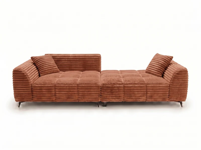 Canapé d’angle convertible design BATIGNOLLES avec coffre de rangement