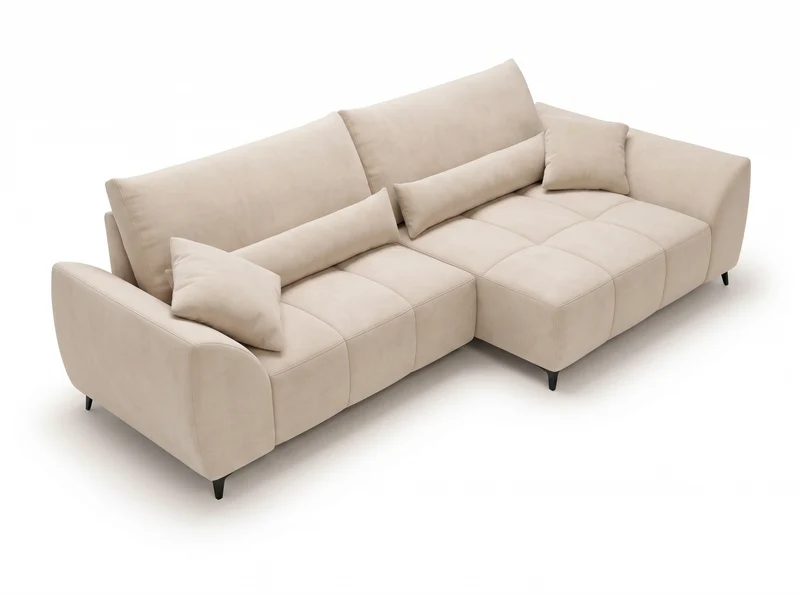 Canapé d’angle convertible design BATIGNOLLES avec coffre de rangement