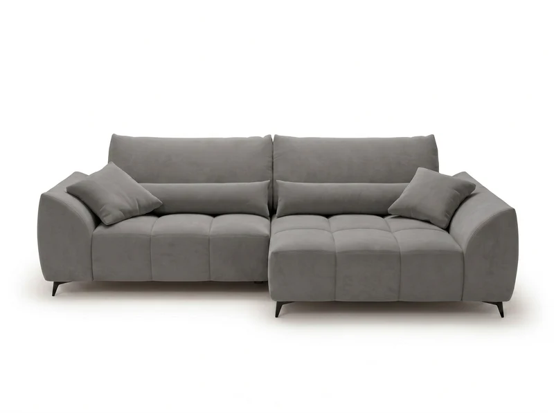 Canapé d’angle convertible design BATIGNOLLES avec coffre de rangement