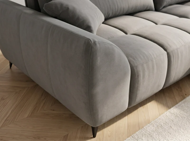 Canapé d’angle convertible design BATIGNOLLES avec coffre de rangement