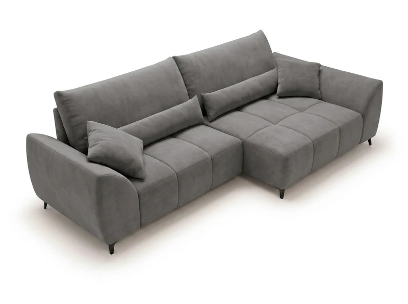 Canapé d’angle convertible design BATIGNOLLES avec coffre de rangement