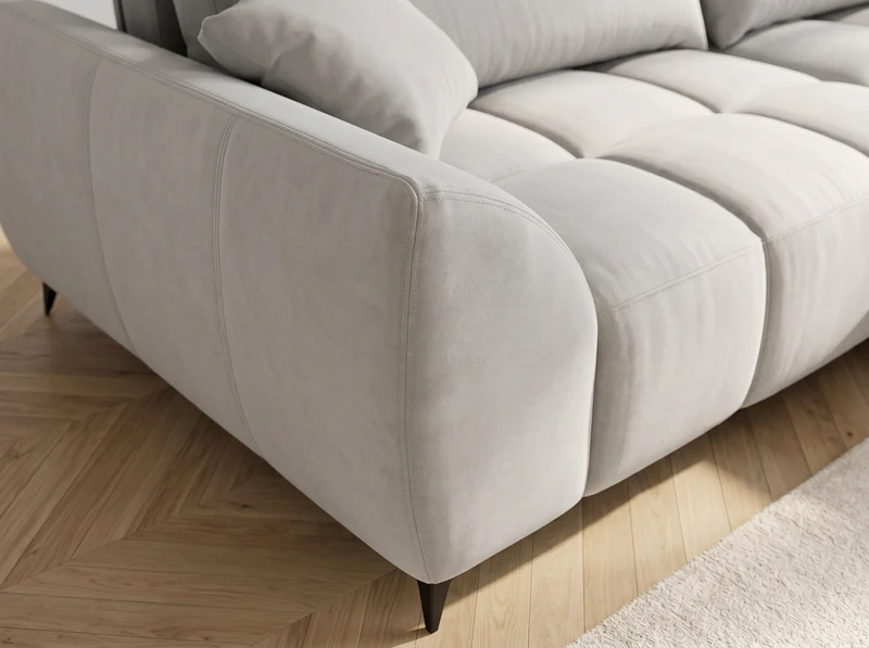 Canapé d’angle convertible design BATIGNOLLES avec coffre de rangement