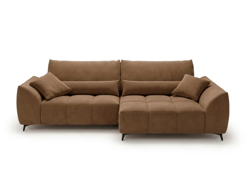 Canapé d’angle convertible design BATIGNOLLES avec coffre de rangement