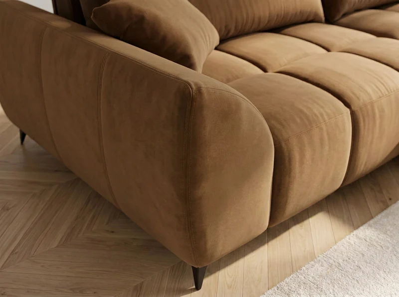 Canapé d’angle convertible design BATIGNOLLES avec coffre de rangement
